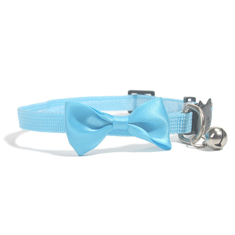 Bow Bell Cat Collar — Adjustable with Safety Buckle