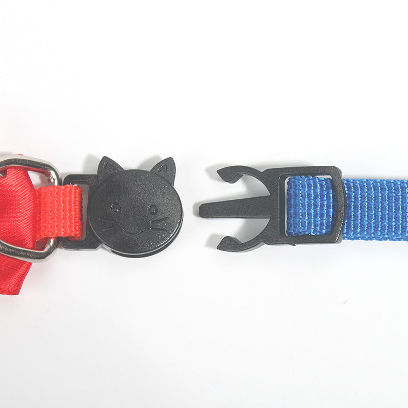 Bow Bell Cat Collar — Adjustable with Safety Buckle