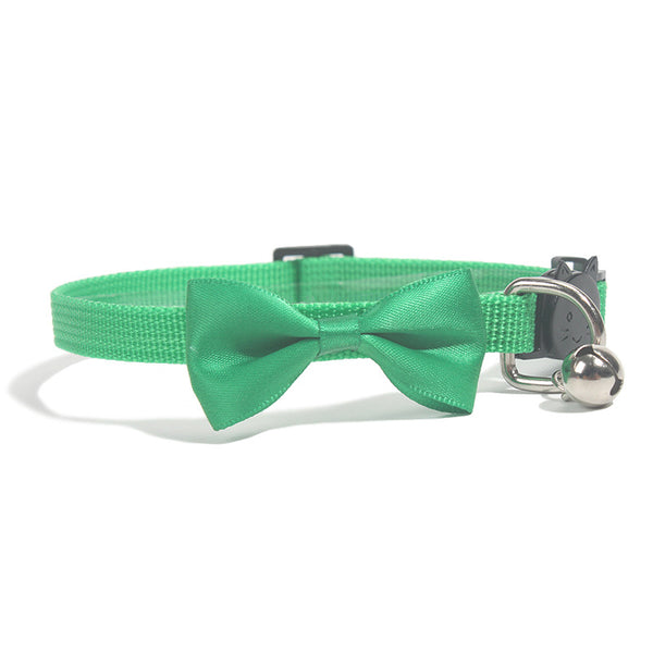 Bow Bell Cat Collar — Adjustable with Safety Buckle