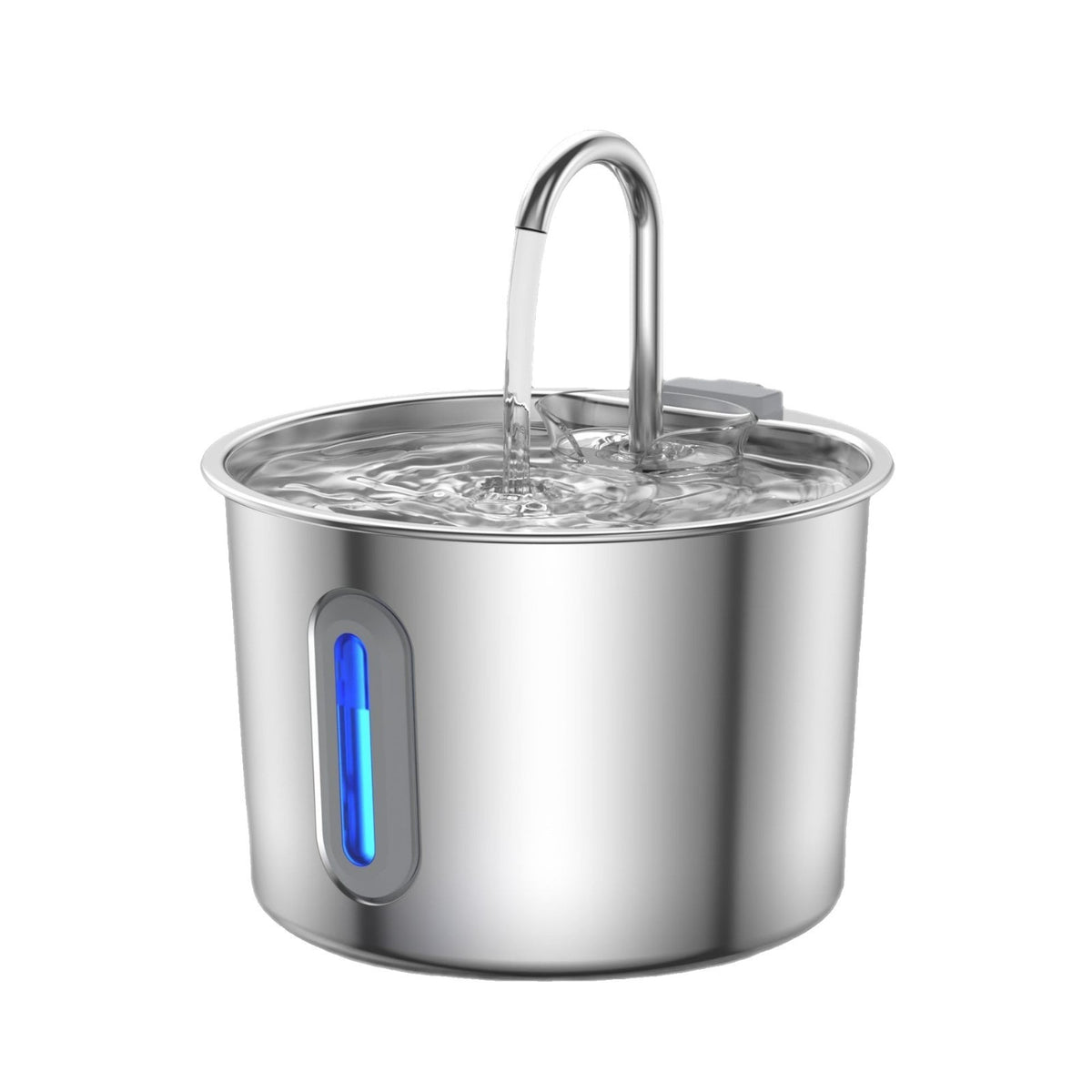 Stainless Steel Pet Water Fountain — Filtered & Quiet