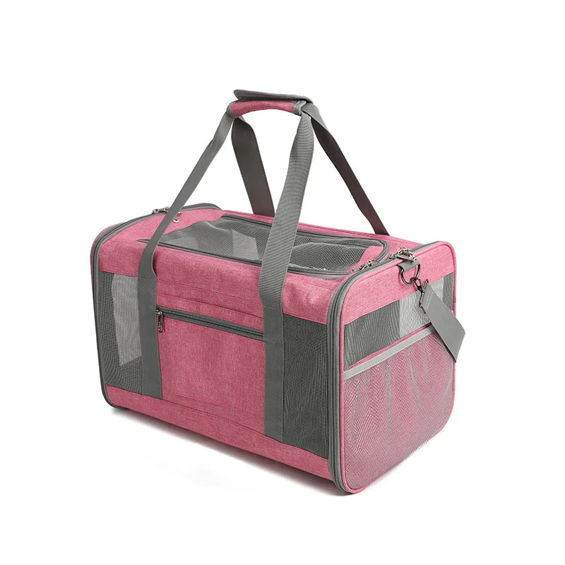 Sac de transport pour chien et chat, sacoche de transport portable pour chiots et chats, accessoire d'extérieur, en maille respirante 