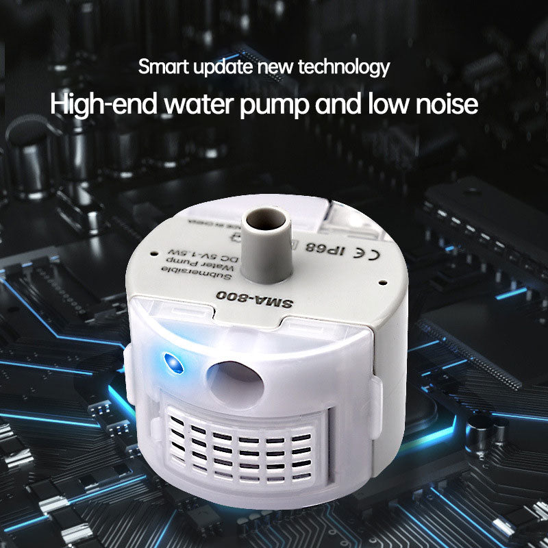 Fontaine à eau chat Halo en inox — 2.2L ultra-silencieuse
