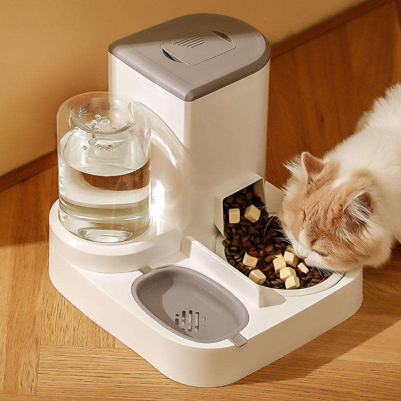 Automatic Cat Feeder — Stainless Steel Edition