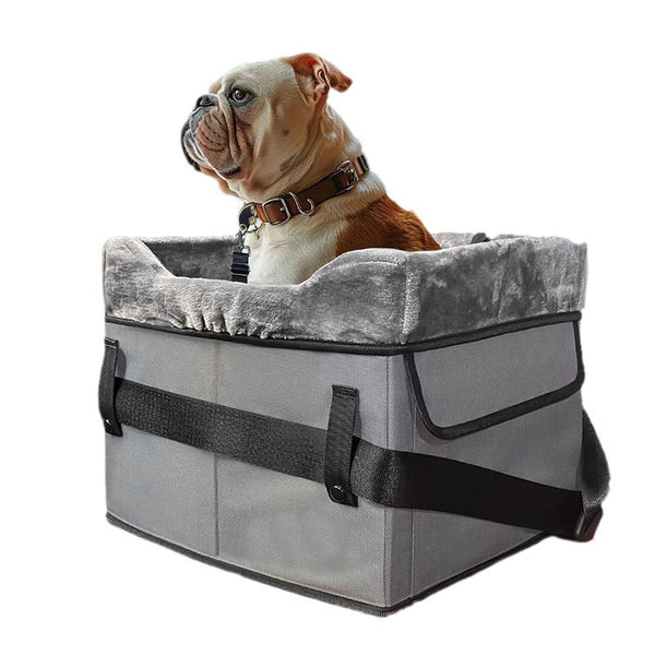 Dog Car Seat — Gray Edition, angle 2 — The Pet Society