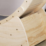 Natural wood cat running wheel in modern interior — The Pet Society