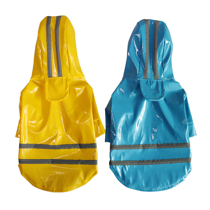 Dog Raincoat red three-quarter view TPS