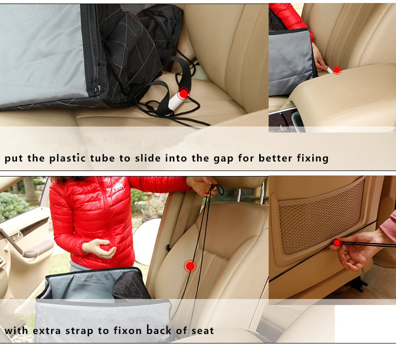 Dog Car Seat black full view light background TPS