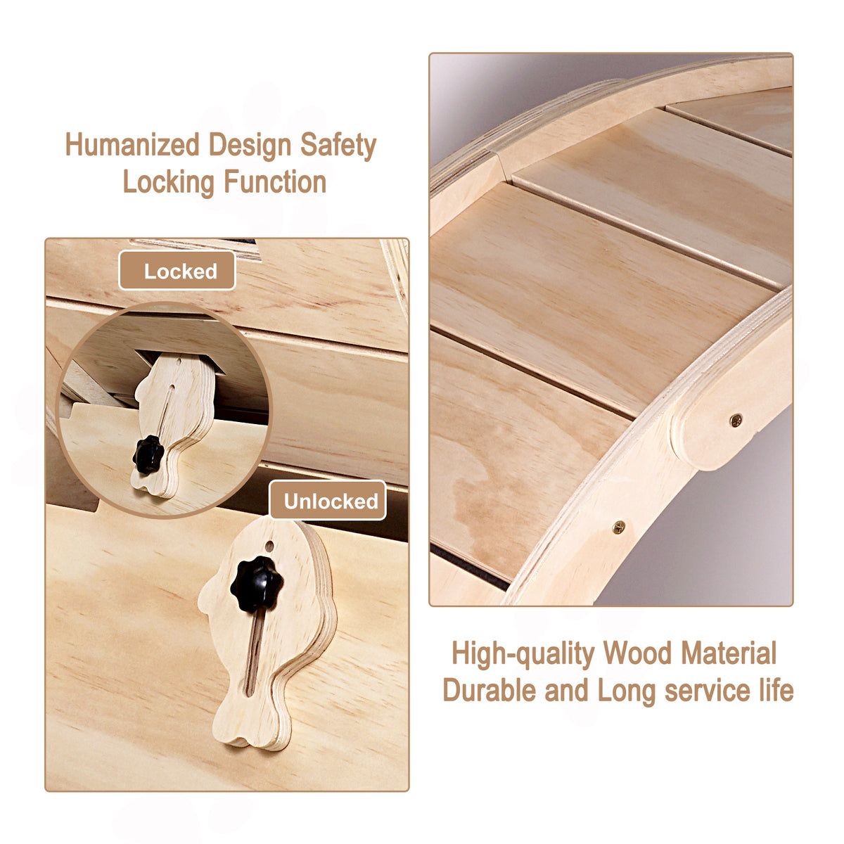 Natural wood cat running wheel full view — The Pet Society