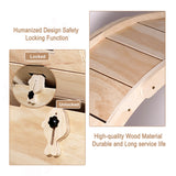 Natural wood cat running wheel full view — The Pet Society