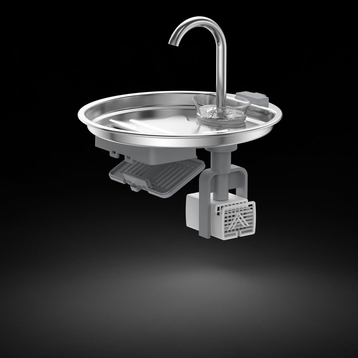 Stainless Steel Pet Water Fountain — Filtered & Quiet