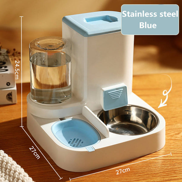 Automatic Cat Feeder — Stainless Steel Edition