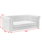 Elevated Dog Sofa Bed — Living Room Edition, angle 4 — The Pet Society