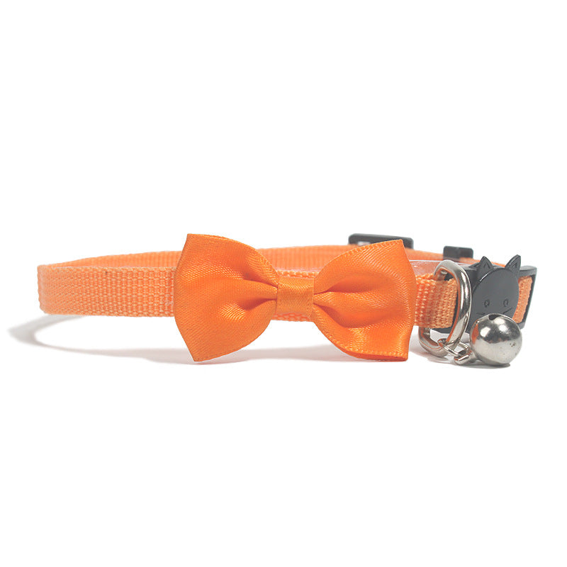 Bow Bell Cat Collar — Adjustable with Safety Buckle