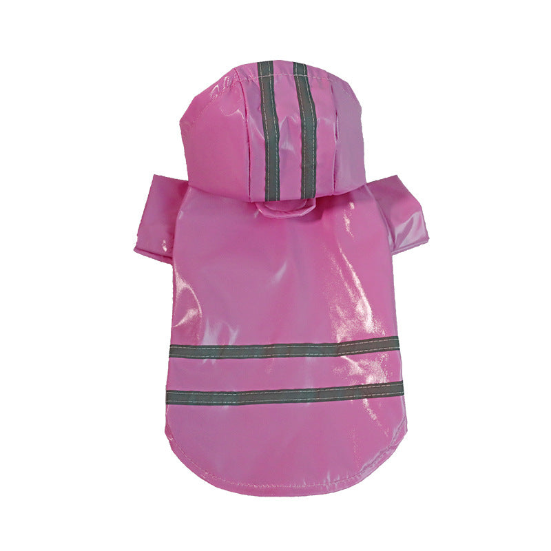 Dog Raincoat red in-use scene TPS