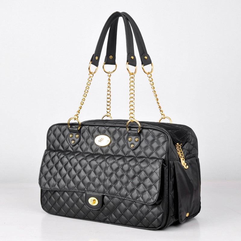 Dog Tote Bag black texture close-up TPS