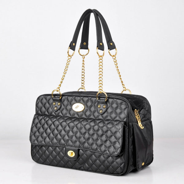 Dog Tote Bag black texture close-up TPS