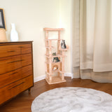Deluxe cat climbing tower 180cm plush cat tree — main view — The Pet Society