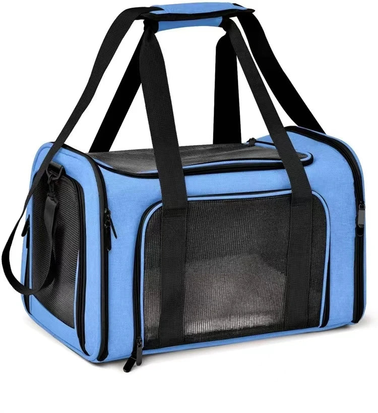 Sac de transport pour chiens de petite et moyenne taille jusqu'à 15 lb, sac de transport approuvé par les compagnies aériennes, sac de transport souple et pliable pour chiots 