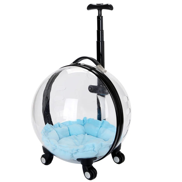 Rolling Pet Carrier three-quarter view TPS