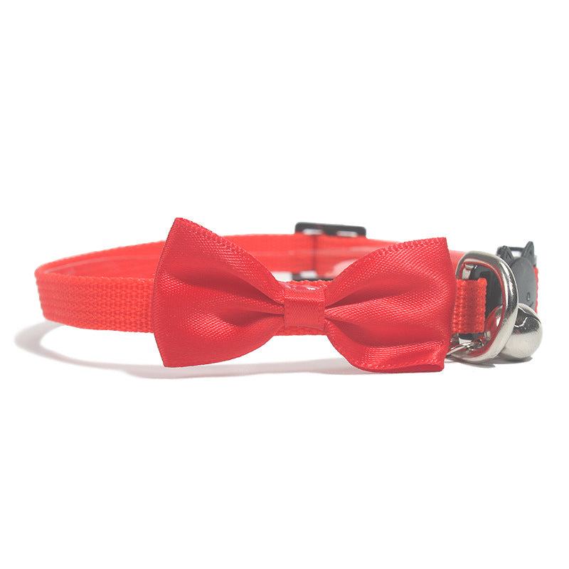 Bow Bell Cat Collar — Adjustable with Safety Buckle