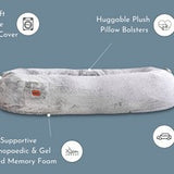 Cozy Dog Bed for Humans Portable Pet Bed Giant Dog Bed Human Bed Cat Bed Dog Bed with plush bolsters and memory foam.