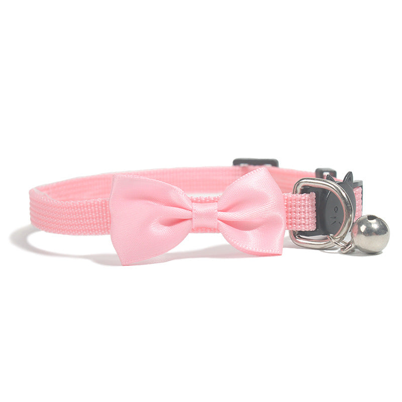 Bow Bell Cat Collar — Adjustable with Safety Buckle