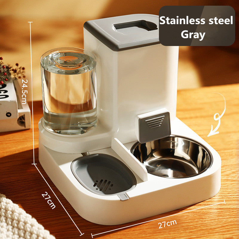 Automatic Cat Feeder — Stainless Steel Edition