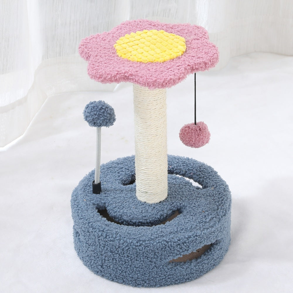 Funny Cat Toy Cat Scratching Board Cat Tree Multifunctional Cat Scratching Column Kitten Toy Pet Supplies, angle 3 — The Pet Society