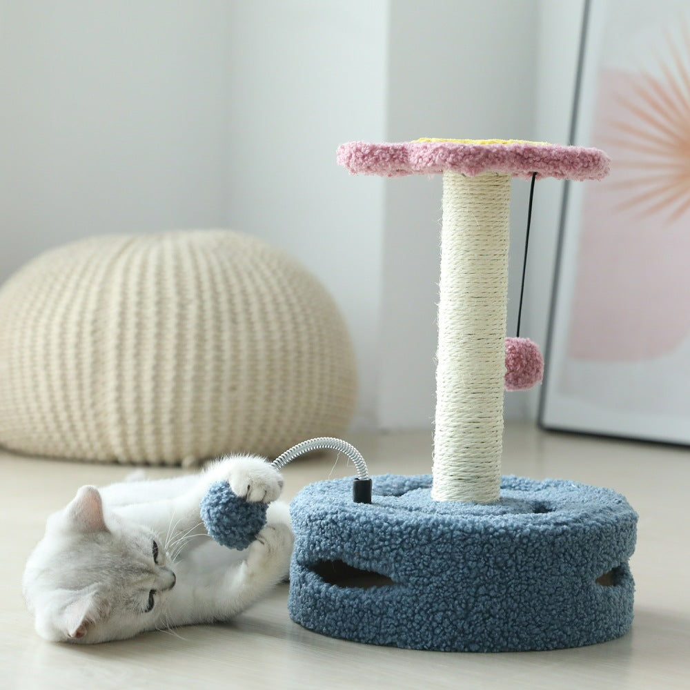 Funny Cat Toy Cat Scratching Board Cat Tree Multifunctional Cat Scratching Column Kitten Toy Pet Supplies, full view — The Pet Society