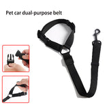 Dog Seat Belt black three-quarter view TPS