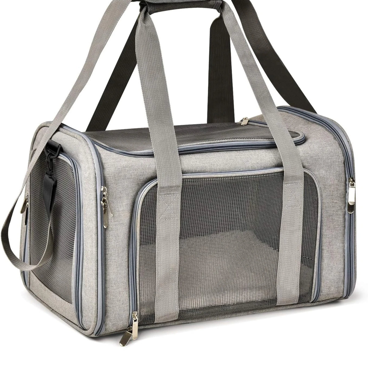 Sac de transport pour chiens de petite et moyenne taille jusqu'à 15 lb, sac de transport approuvé par les compagnies aériennes, sac de transport souple et pliable pour chiots 