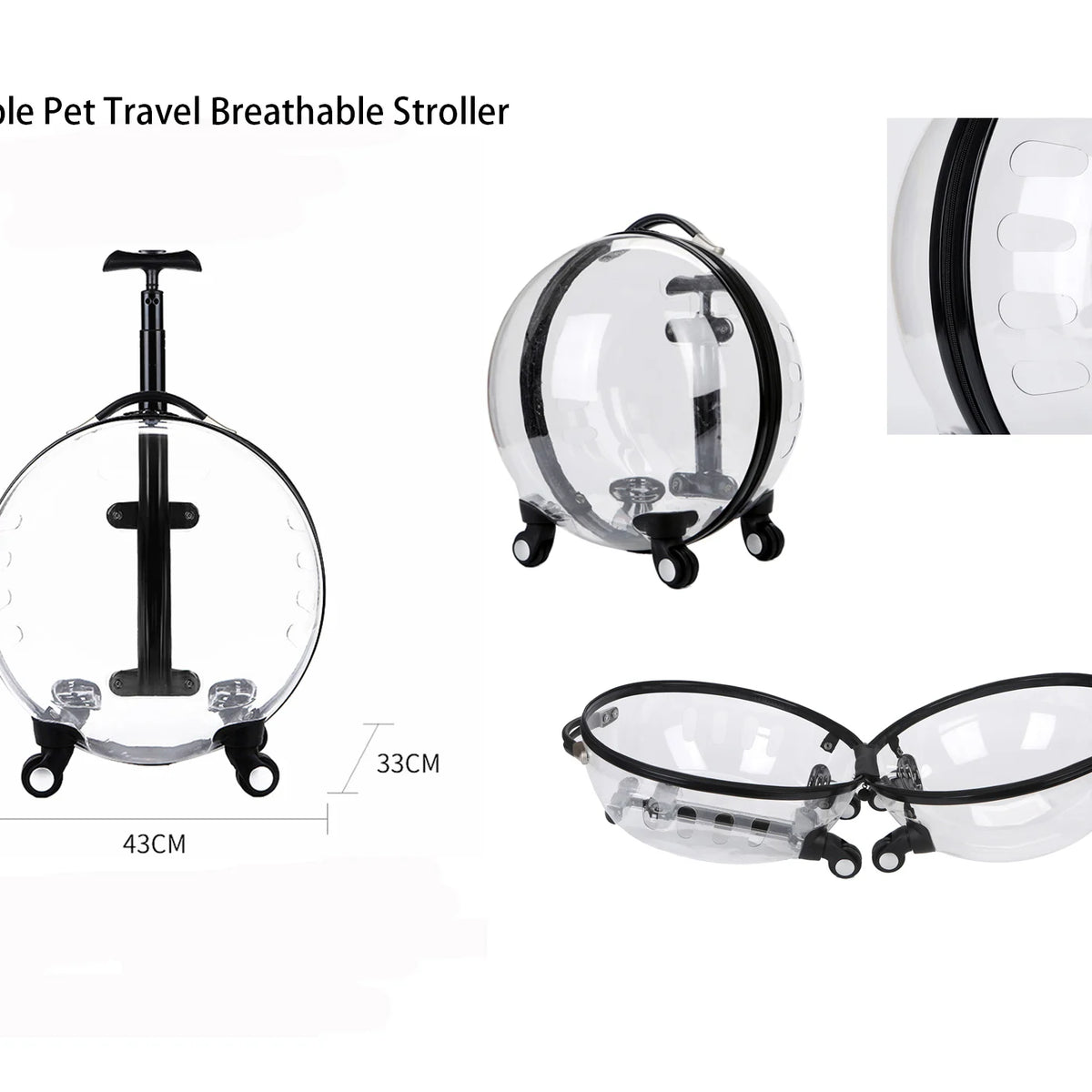 Rolling Pet Carrier in-use scene TPS