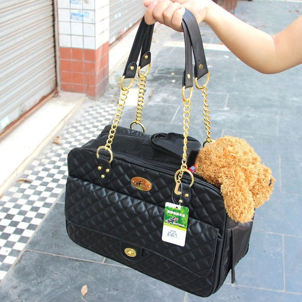 Dog Tote Bag black three-quarter view TPS