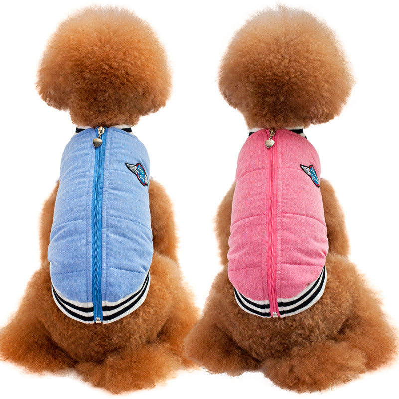 Classic Baseball Cotton Pet Coat — Winter Edition