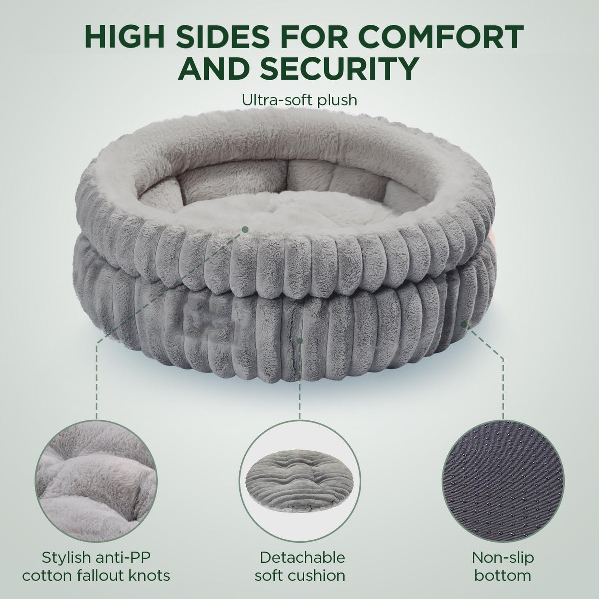 Cat Bed white texture close-up TPS