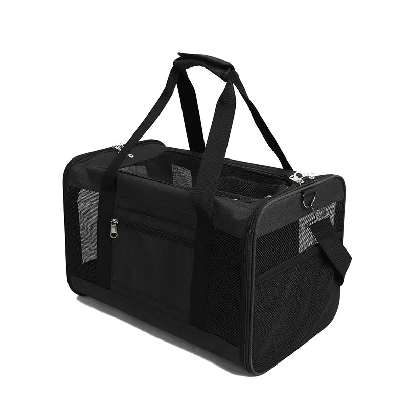 Sac de transport pour chien et chat, sacoche de transport portable pour chiots et chats, accessoire d'extérieur, en maille respirante 