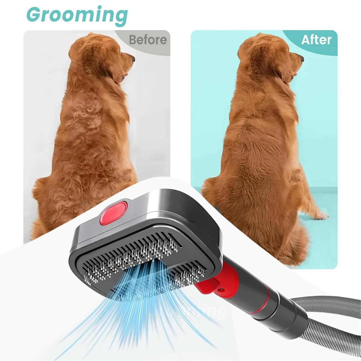 Beauty Pet Dog Grooming Kit for Dyson Vacuum V7 V8 V10 V11 V12 V15,Dog Grooming Brush Attachment,Dog Hair Groomer Tools