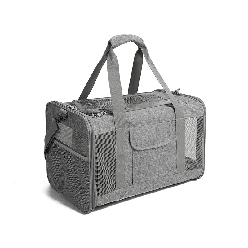 Sac de transport pour chien et chat, sacoche de transport portable pour chiots et chats, accessoire d'extérieur, en maille respirante 