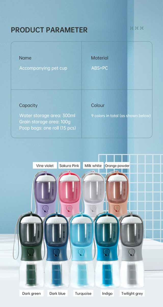 3-in-1 Pet Travel Water Bottle