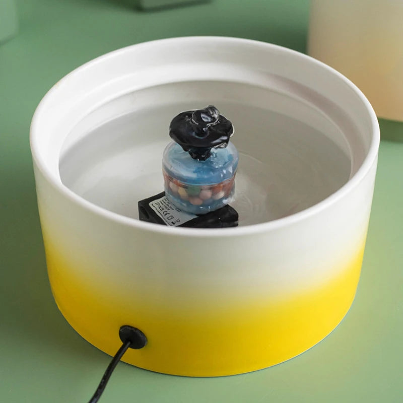 Pet Cat Drinking Fountain Automatic Electric Ceramic Heating Water Dispenser Drinking Fountain Drinking Water Circulating Bowl