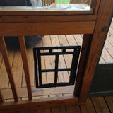 Pet screen door flap clamp-in frame detail — The Pet Society