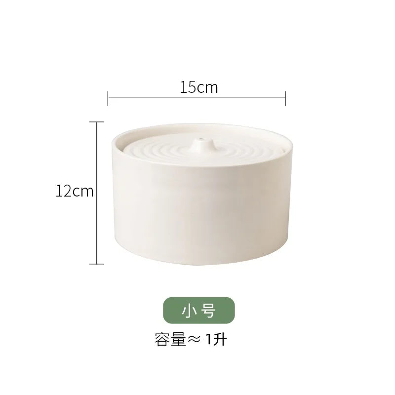 Pet Cat Drinking Fountain Automatic Electric Ceramic Heating Water Dispenser Drinking Fountain Drinking Water Circulating Bowl