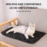 Cozy cat resting on a black Dog Bed Cover Anti Tearing and Biting Pet Blanket for Couch Sofa Bed Mat Anti-Slip Dog Mat Pet Pad.