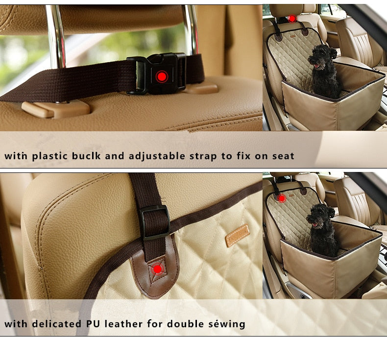 Dog Car Seat black in-use scene TPS