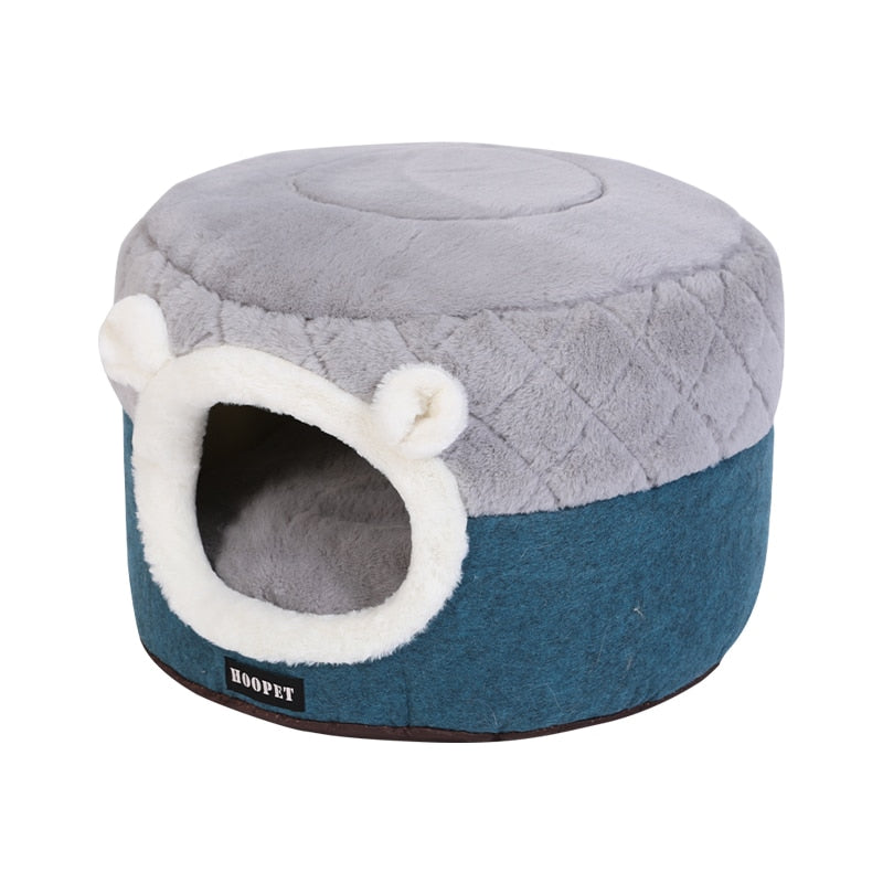 Cat Bed blue in-use scene TPS