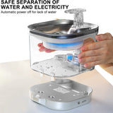 Effortlessly refill your pet's water with the New Wireless Smart Pet Water Dispenser Automatic Cycle Charging Wireless Water Pump.