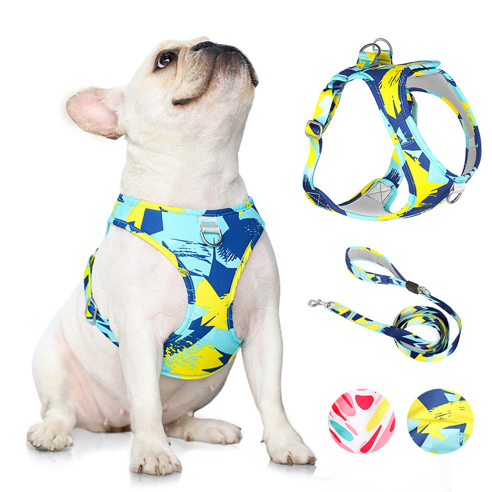 Dog Harness red three-quarter view TPS