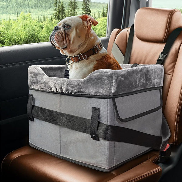 Dog Car Seat gray three-quarter view TPS