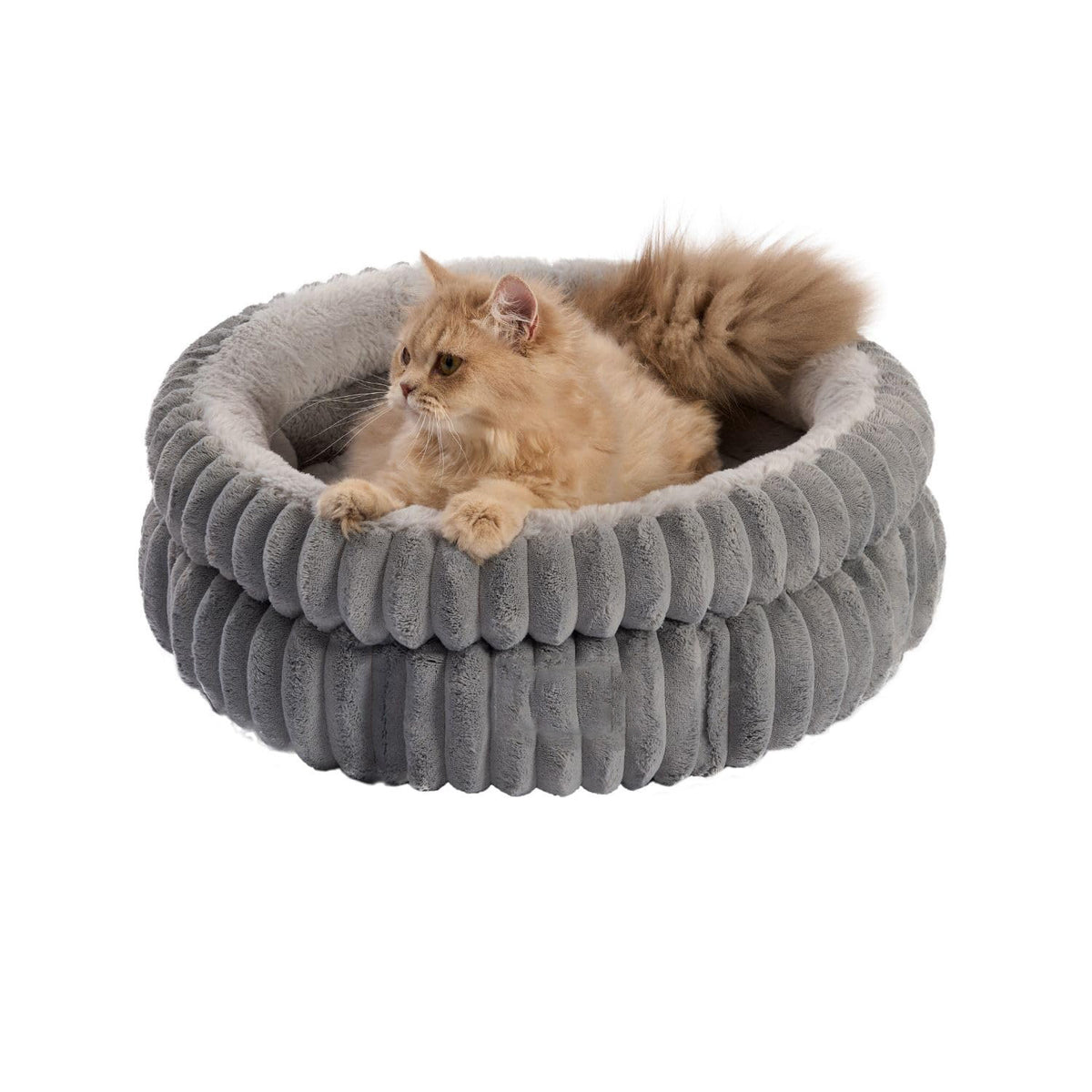 Cat Bed — White Edition, angle 2 — The Pet Society