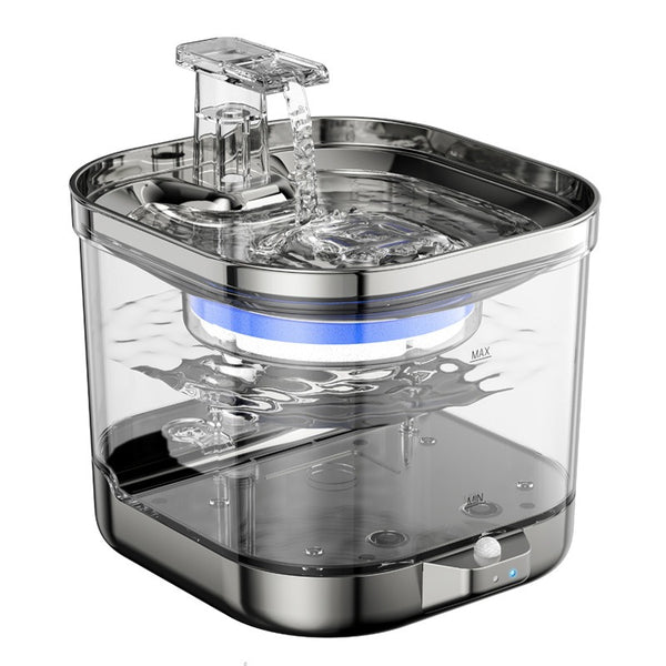 Stylish and functional, the New Wireless Smart Pet Water Dispenser Automatic Cycle Charging Wireless Water Pump offers a 2L capacity.